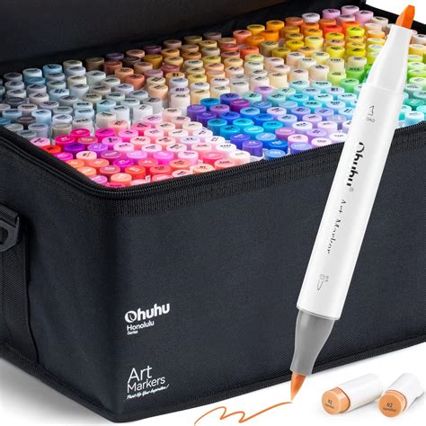Ohuhu markers brush tip - Ohuhu Art Markers Set, Dual Tip, Brush & Chisel, Sketch Marker, Alcohol-Based Brush Markers Sketching, Adult Coloring, Calligraphy and Illustration Markers (216 Colours) Visit the Ohuhu Store. 4.8 4.8 out of 5 stars 1,141 ratings ₹9,999.00 with 33 percent savings …